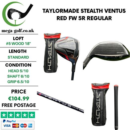 Taylormade Stealth #5 Wood 18 Degree / Ventus Red FW 5R Regular