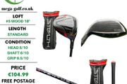 Taylormade Stealth #5 Wood 18 Degree / Ventus Red FW 5R Regular