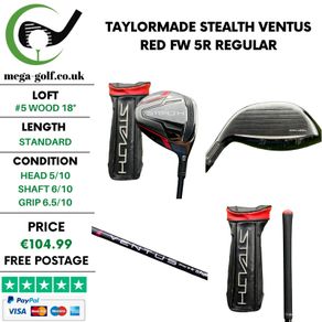 Taylormade Stealth #5 Wood 18 Degree / Ventus Red FW 5R Regular