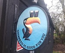 Guinness cast iron sign  2 sided