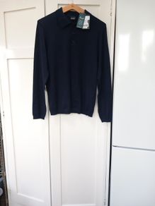 Only & Sons Navy Size M Button Front Sweater New With Tags.