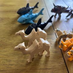 Lego compatible bundle of animals sharks camel and tigers