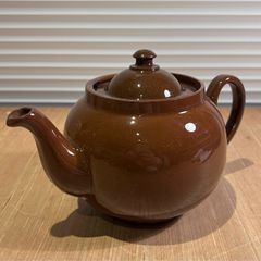 Vintage Brown Betty Rustic Teapot