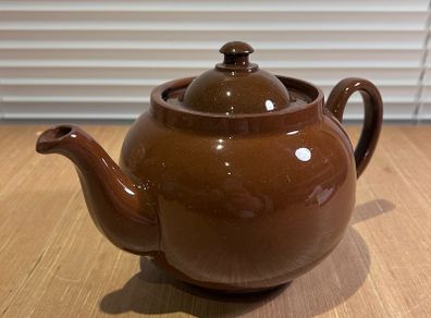 Vintage Brown Betty Rustic Teapot