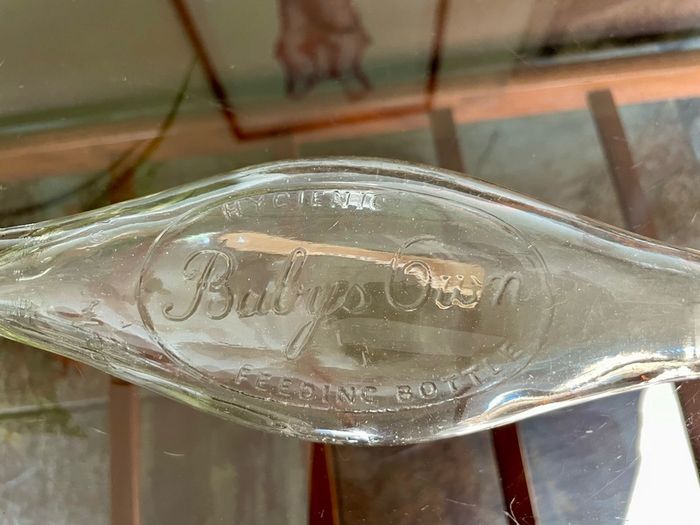 Vintage 1940s Babys Own The Hygienic Feeder Glass Baby Bottle