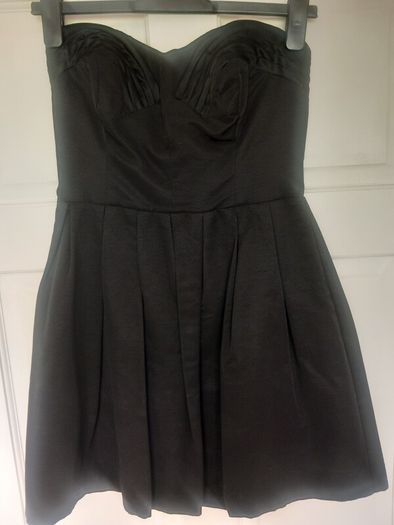 Oasis black strapless dress