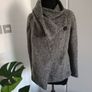 Grey wool jacket like all saints Coat Size 10-12 Image 9