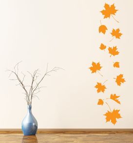 Leaves wall sticker, Cat decals, Home Decor, Wall Decals, Gift Ideas, Halloween Decor, Halloween Decoration, Autumn Decor, Happy Fall