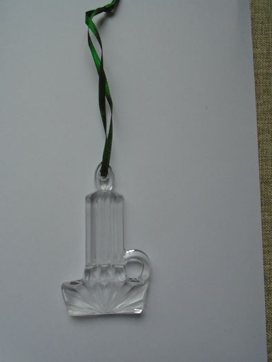 Christmas ornament, Galway Living glass candle, Home decor, Ornament