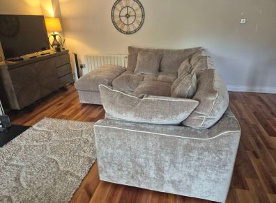 Georgia Corner Sofa + Footstool Extra Flex Cushions |