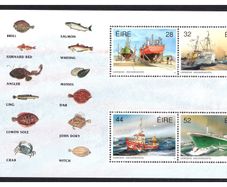 1991 Ireland Fishing Fleet Commemorative Stamp Booklet Pane Mint Never Hinged (MNH). Hibernian HP46