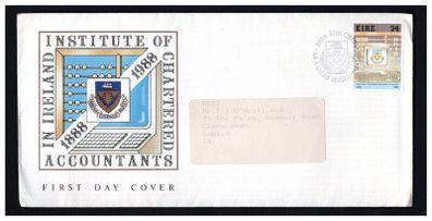 1988 Ireland Institute of Chartered Accountants in Ireland Stamp on Private First Day Cover (FDC) by Institute