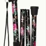 Folding Walking Stick, Black Floral Image 6