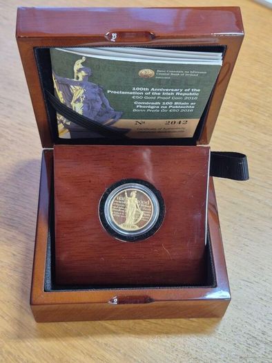 100th Anniversary of the Proclamation of the Irish Republic - gold coin