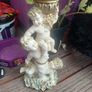 Ornate tall cherubic candle holder, D18 Image 3