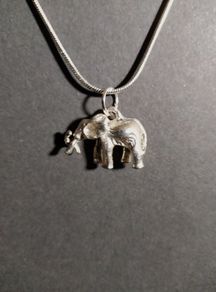 Elephant Pendant on Sterling Silver Chain