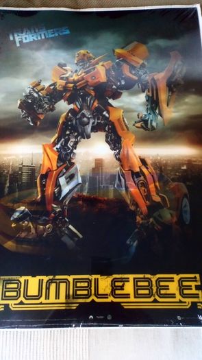 Large Poster / Cardboard Transformers wall hanging Holographic Bumblebee