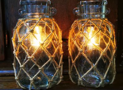 Pair of Rustic Tea Light Candle Holders, shabby chic Interior design or Garden Feature