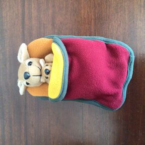 Small Beanie Kangaroo in sleeping bag