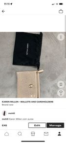 Karen Millen cream purse - Brand New