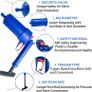 Air Pump Drain Unblocker Heavy Duty,High Pressure Toilet Plunger Sewer Dredge Cleaning Tool, Sink Unblocker with 4 Suckers for Kitchen Bathtub Shower Image 5