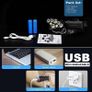 Head Torch, 8 LED Super Bright USB Rechargeable Headlamp Waterproof 8 Modes Headlight with Red Lights Comfortable Adjustble Headtorch for Camping Fishing, Car Repair, Running, Outdoor Image 5