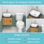 Modern Bathroom Small Vessel Sink Above Counter Compact Porcelain Ceramic Wash Basin Small Vanity Sink Lavatory Wash Hand Basin,362 x 248 x 112mm Image 5
