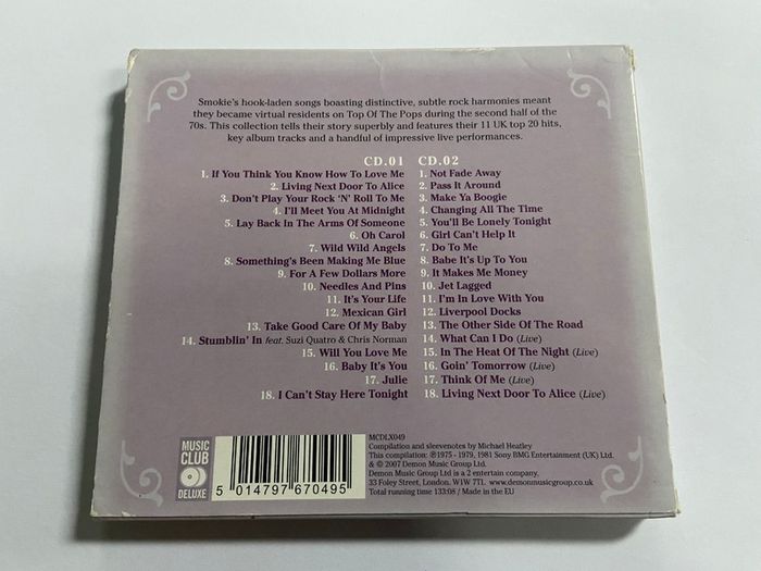 The Best of Smokie Double CD Living Next Door To Alice