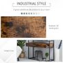 Entryway Console Table Desk with Drawers, Toughened Glass Shelf, 3D Wood Grain (FREE SHIPPING) Image 3