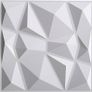 NEW SALE | ModernLiving 3D Wall Panels Wall Panelling 12 Pcs Decorative Diamond 19.7'x19.7' Wall Tiles White Wall Panels for Living Room, Bedroom, Bathroom, Interior Home Wall Decor(50cmx50cm) Image 2
