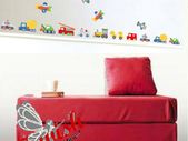 Cars Trucks Ducks Planes Train etc Colour Boys Kids Room Wall Stickers