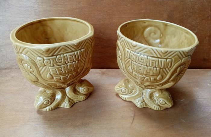 Beach Bum Berry Real Ceramic Tiki Mugs x 2 - Tiki Ceramic Goblets