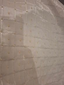 Cream Silk 90x90 curtains