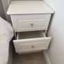 White sturdy bedside lockers x2 Image 4