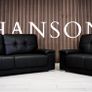 Hanson Fullback Leather Sofa Set Image 4
