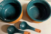 2 Mexican Bowls &amp; Spoons