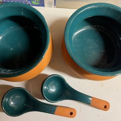 2 Mexican Bowls & Spoons