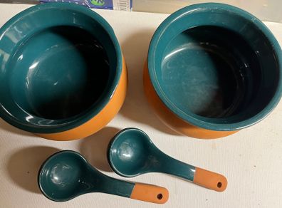 2 Mexican Bowls & Spoons