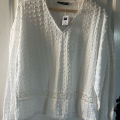 NEW Dunnes Blouse with lace detailing and Tags attached - Size Medium / Size 12