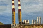 Chimney of Poolbeg daytime scene