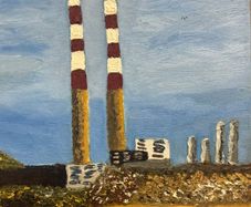 Chimney of Poolbeg daytime scene