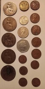 Vintage British Coin Lot - George V, George VI & Early Elizabeth II