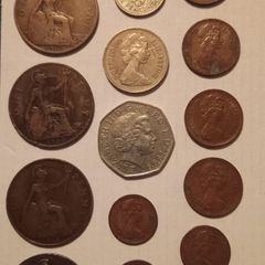 Vintage British Coin Lot - George V, George VI & Early Elizabeth II