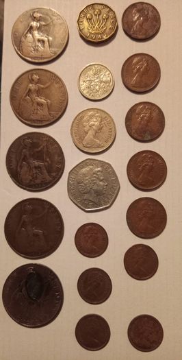 Vintage British Coin Lot - George V, George VI & Early Elizabeth II