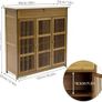 Wooden Shoe Storage Cabinet with Slatted Doors, 5 Tier Storage freestanding Image 2