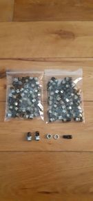 40x New Black+Chrome Rod Brake Bicycle Lock-nuts