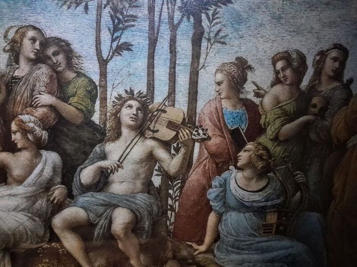 Stunning Antique picture after Rafael Parnassus