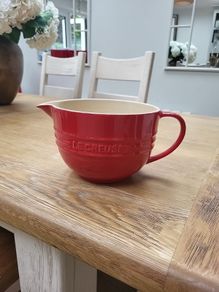 le creuset red large jug bowl