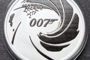 2022 Tuvalu 1 oz Silver James Bond 007 colorized black BU coin