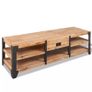 TV Stand Solid Acacia Wood 140x40x45 cm Image 2